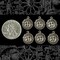 Antiqued Silver Plated Brass Bird's Nest Charms - Set of Six - XXX - S-C50